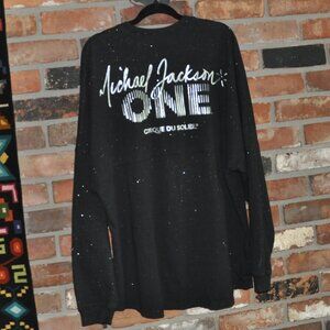 Michael Jackson One Cirque du Soleil Black Sparkle Long Sleeve T-Shirt XXL